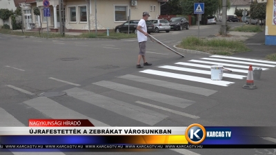 ÚJRAFESTETTÉK A ZEBRÁKAT VÁROSUNKBAN