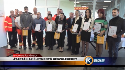 ÁTADTÁK AZ ÉLETMENTŐ KÉSZÜLÉKEKET